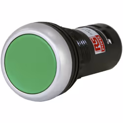 Couleur de bouton-poussoir = Vert Diamètre de découpe = 22mm Actionnement = Momentané Configuration de contact = 1 NO Type de ...
