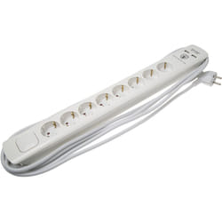 Rallonge électrique 5m, 8 prises Schuko, 250 V 16A ( Prix pour 1 )