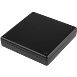Rs Pro - Boîtier en abs, 125 x 125 x 25mm, Noir ( Prix pour 1 )