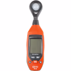 Niveau d'éclairage maximum = 40000lx Niveau d'éclairage minimum = 0lx Précision optimale = ±5 % Résolution = 0,1 lx Type de c ...