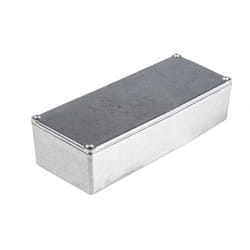 Rs Pro - Boîtier en Alliage d'aluminium, 89.5 x 35.6 x 30.1mm, Argent IP65, Blindé ( Prix pour 1 )