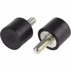 Type de lame = Plot antivibratoire mâle Taille de filetage = M8 Diamètre = 25mm Hauteur hors tout = 20mm Matériau = Caoutchou ...
