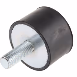 Type de lame = Plot antivibratoire mâle Taille de filetage = M10 Diamètre = 40mm Hauteur hors tout = 25mm Matériau = Caoutcho ...
