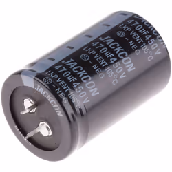 Capacité = 470µF Tension = 450V c.c. Type de montage = Traversant Technologie = Electrolytique Dimensions = 35 (Dia.) x 55mm  ...