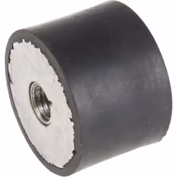 Type de lame = Plot antivibratoire femelle Taille de filetage = M10 Diamètre = 40mm Hauteur hors tout = 28mm Matériau = Caout ...