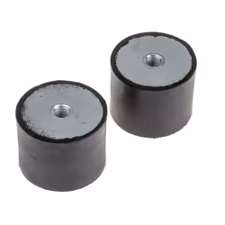 Type de lame = Plot antivibratoire femelle Taille de filetage = M10 Diamètre = 50mm Hauteur hors tout = 40mm Matériau = Caout ...