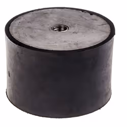 Type de lame = Plot antivibratoire femelle Taille de filetage = M10 Diamètre = 75mm Hauteur hors tout = 50mm Matériau = Caout ...