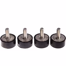 Type de lame = Plot antivibratoire mâle Taille de filetage = M10 Diamètre = 40mm Hauteur hors tout = 20mm Matériau = Caoutcho ...