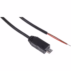 Connecteur A = Micro USB B Genre du connecteur A = Mâle Connecteur B = Fils dénudés Longueur = 1.8m Couleur de gaine = Noir N ...