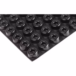 Type de montage = Adhésif Forme = Circulaire Couleur = Noir Diamètre = 22.3mm Matériau = PUR Température d'utilisation maximu ...