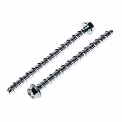 Taille de filetage = 6mm Longueur = 30mm Diamètre de trous de fixation = 5mm Matériau = Acier plaqué zingué