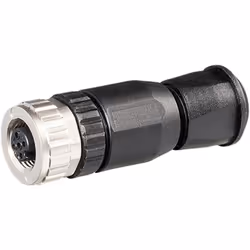 Connecteur femelle à câbler soi-même M12, 5 pôles, 0°Lécrou hexagonal moleté garantit une fiabilité de connexion Large gamme ...