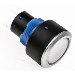 Bouton-poussoir, Momentané lumineux, led Rouge, Unipolaire à deux directions (1RT), 3 a, 5 a, Transparent, Montage ( Prix pour Paquet de 1 )