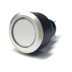 Bouton-poussoir, Momentané lumineux, led Bleu, Unipolaire à deux directions (1RT), 3 a, 5 a, Transparent, Montage ( Prix pour Paquet de 1 )