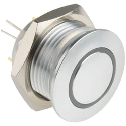 Bouton-poussoir, Momentané lumineux, led rgb, Unipolaire à une direction, 2 a, Translucide, Montage panneau ( Prix pour Paquet de 1 )