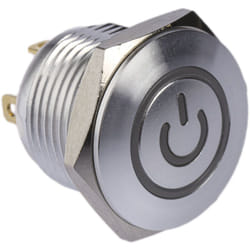 Bouton-poussoir, Momentané lumineux, led Vert, Unipolaire à une direction, 2 a, Translucide, Montage panneau ( Prix pour Paquet de 1 )