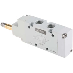 Rs Pro - Electrodistributeur pneumatique fonction 5/2 Monostable, Solénoïde, g 1/4, 12 v dc, 24 v ac/dc, 110 v ac, 220 v ( Prix pour 1 )