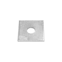 Support Galvanisé brillant Carré, 1 trou de diamètre 10mm, M6 x 40 x 3mm