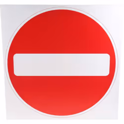 Pictogramme = Entrée interdite Matériau = Plastique Hauteur = 450 mm Largeur = 450mm Signalétique ou étiquettes = Panneau No  ...