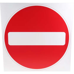 Rs Pro - Panneau de signalisation routière, Entrée interdite, Plastique Panneau ( Prix pour 1 )