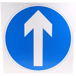 Pictogramme = Flèche droite Matériau = Plastique Hauteur = 450 mm Largeur = 450mm Signalétique ou étiquettes = Panneau RS PRO ...