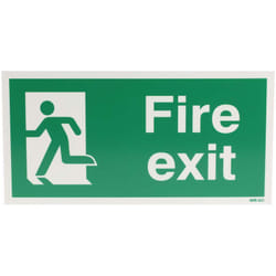 Panneau issue de secours Rs Pro Fire Exit', pvc ( Prix pour 1 )