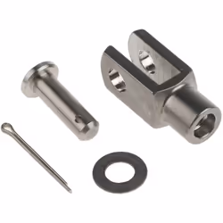Filetage de fixation = M6 x 1 Longueur hors tout = 31mm Largeur hors tout = 12mm Matériau = Acier inoxydable Chape en acier i ...