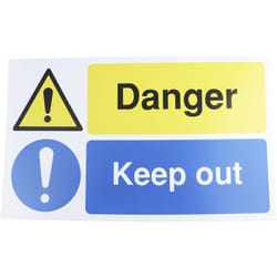 Rs Pro - Panneau interdiction, avec pictogramme : Danger 'Danger Keep Out ( Prix pour 1 )