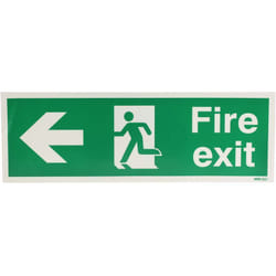 Rs Pro - Panneau issue de secours 'Fire Exit', Vinyle Etiquette ( Prix pour 1 )