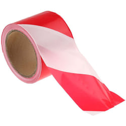 Rs Pro - Ruban de signalisation Rouge/Blanc 75mm x 100m ( Prix pour 1 )