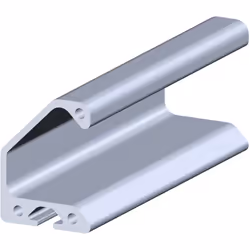 Type d'élément structurel = Poignée Profil 5 - profil de poignée 30 mm x 40 mm. Rampe en aluminium extrudé pour systèmes stru ...