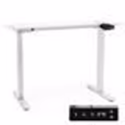Duronic TM12 WE Bureau Assis-Debout Blanc Électrique Max 80 kg Plateau Disponible séparément