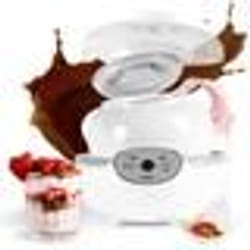 Duronic YM1 Yaourtière électrique avec écran numérique et 1 pot en céramique de 1500 ml - Parfait pour préparer des yaourts sauces