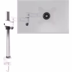Duronic DM351X3 WE Support décran à Pince pour Bureau Blanc - Hauteur Ajustable - Rotatif/Inclinable/Pivotable - Compatible a ...