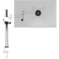 Duronic DM351X3 WE Support décran à Pince pour Bureau Blanc - Hauteur Ajustable - Rotatif/Inclinable/Pivotable - Compatible avec