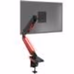 Duronic DMGM5X1 Support de moniteur  1 écran entre 15 et 32 pouces  Lumière dambiance LED rouge  Hauteur ajustable  VESA