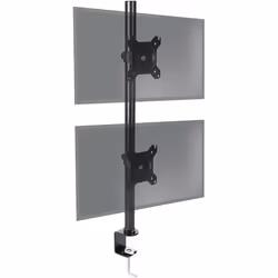 Duronic DM15V2 Bras pour 2 moniteurs dordinateur Support double décran PC articulé ergonomique de bureau VESA 75 100