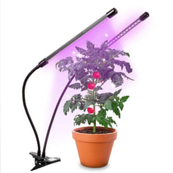Lampe de croissance horticole double à pince 40W - Duronic - GLC24 - Noir - Asymétrique - Rechargeable USB