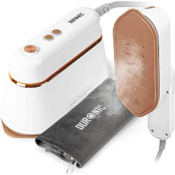 HS90 WE Fer à repasser de voyage Portable Utilisation horizontale et verticale 2 fonctions vapeur Poignée rétractable Compact et léger pour déplacements Sacoche base et cruche incluses