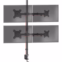 Duronic DMT154 Bras pour 4 Moniteurs dOrdinateur Support décrans PC articulé pour Bureau avec Potence de 100 cm VESA 75 100