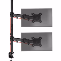 Duronic DMT252VX2 Bras pour Moniteurs dOrdinateur  Support décrans PC double pour Bureau avec Potence de 100 cm  VESA 75 100