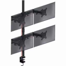 Support décrans - DURONIC - DMT254 - Bras pour 4 Moniteurs - Hauteur réglable 100 cm - VESA 75 100