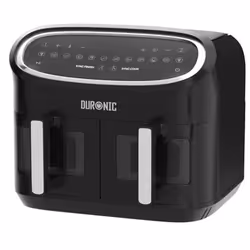 Duronic AF34, Friteuse d’air chaud, 10 L, 50 °C, 200 °C, Double, Noir