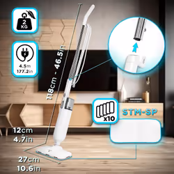 Duronic STM11 nettoyeur vapeur 0,35 L 1100 W Blanc