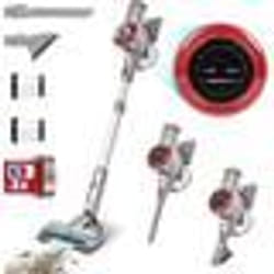 Duronic VC28 Aspirateur Balai sans Fil de 220W avec 2 Batteries au Lithium Rechargeable  Aspirateur léger autoportant pour