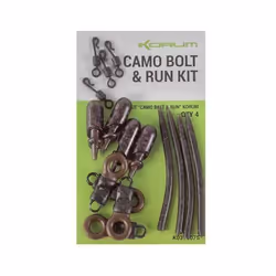Kit de pêche petit Korum Camo Bolt & Run (x4)