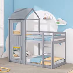 Description Un design sûr et bien pensé. Le lit superposé est équipé d'une barrière de sécurité qui constitue un endroit sûr  ...