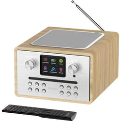 MAJORITY HOMERTON 2 - Radio INTERNET/DAB+/FM - Lecteur CD - Spotify Connect - Bluetooth/USB - Double alarme - Coloris Chêne