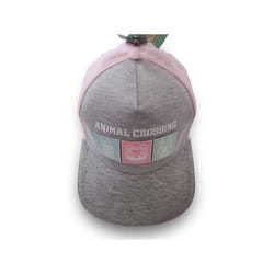 Casquette - NINTENDO - Animal Crossing - Carreaux Pastel Grise - Homme - Printemps / Été - Casual