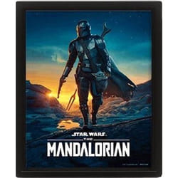 Poster cadre 3D lenticulaire Pyramid Star Wars - The Mandalorian Nightfall